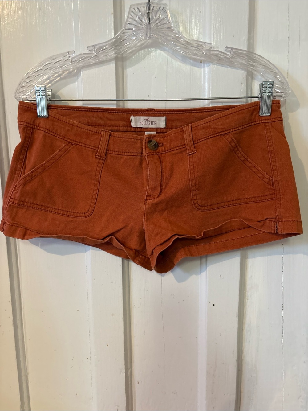 Hollister Women's Burnt Orange Denim Short Shorts